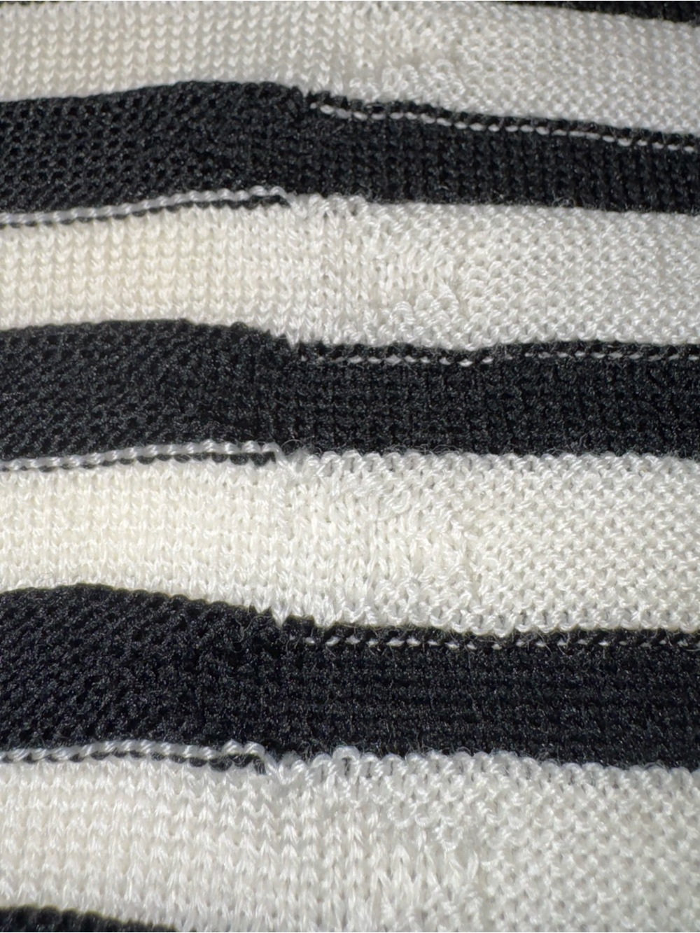 Issey Miyake Black and White Striped A-Line Midi Skirt - Picture 12 of 16